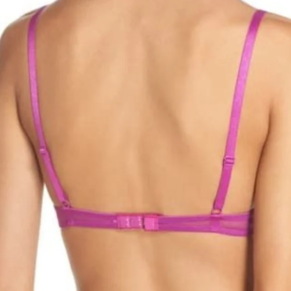 Free People Underwire Pink Mesh Triangle Cup Bra - Picture 3 of 5